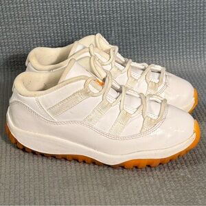 Nike Air Jordan 11 Retro Low Citrus Orange Sneakers 645107-139 Toddler Size 10C
